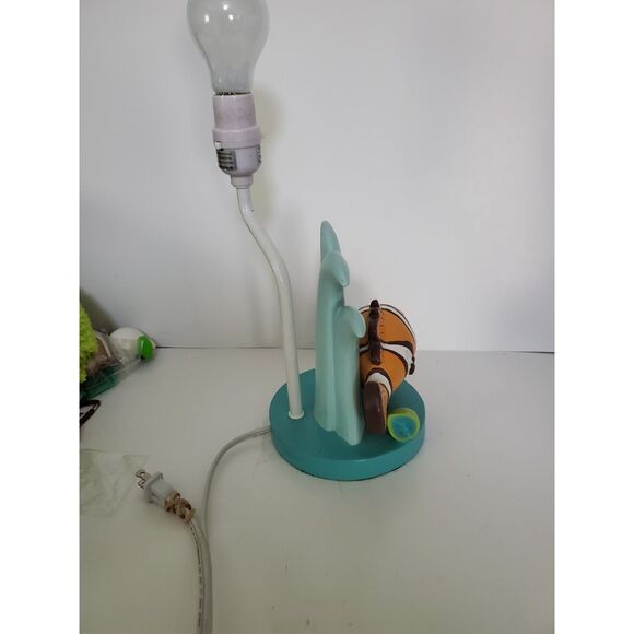 A Disney Finding Nemo Clown Fish Desk Lamp With Plant and Shell No Shade As-Is - Picture 4 of 11